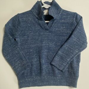 Baby Gap Boys Toddler Sweater 18-24M Heather Blue Pullover Collar Long Sleeve